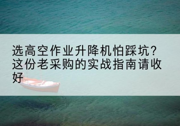 东海高空作业升降机厂家推荐-选高空作业升降机怕踩坑？这份老采购的实战指南请收好